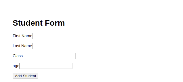 Simple student form